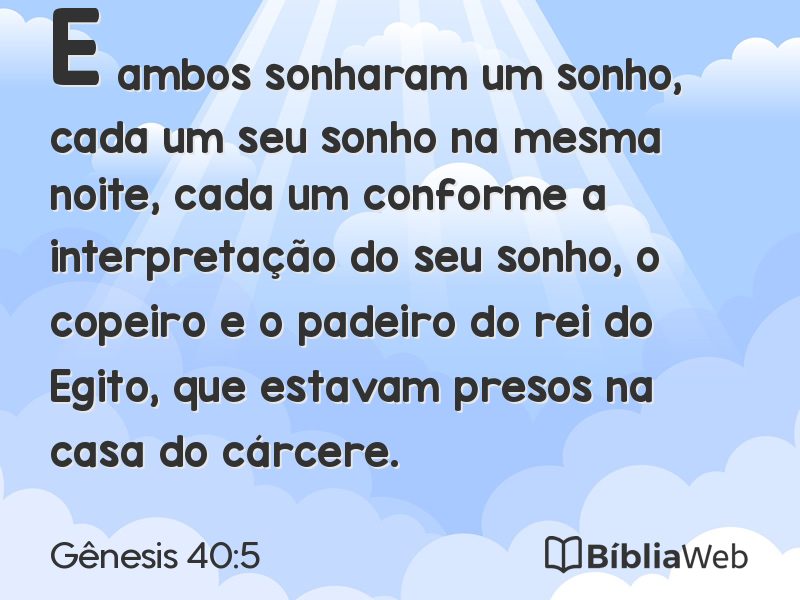 Gênesis 40:5 em imagem para compartilhar