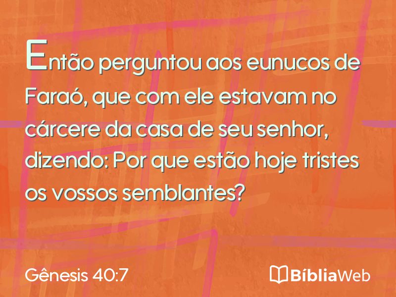 Gênesis 40:7 em imagem para compartilhar