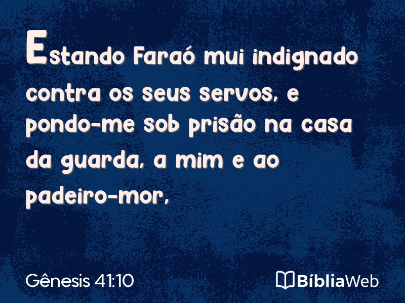 Gênesis 41:10 em imagem para compartilhar