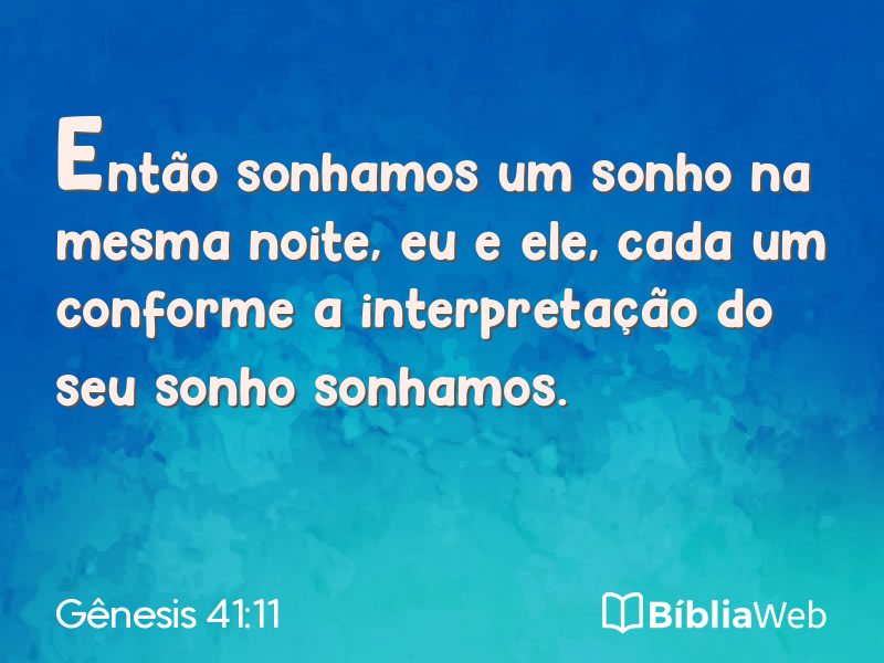 Gênesis 41:11 em imagem para compartilhar