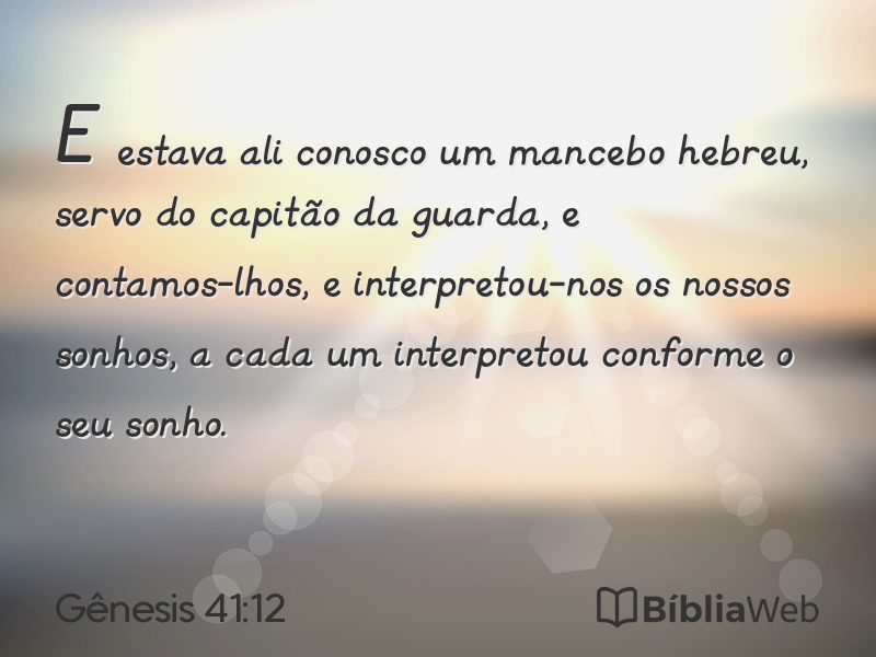 Gênesis 41:12 em imagem para compartilhar