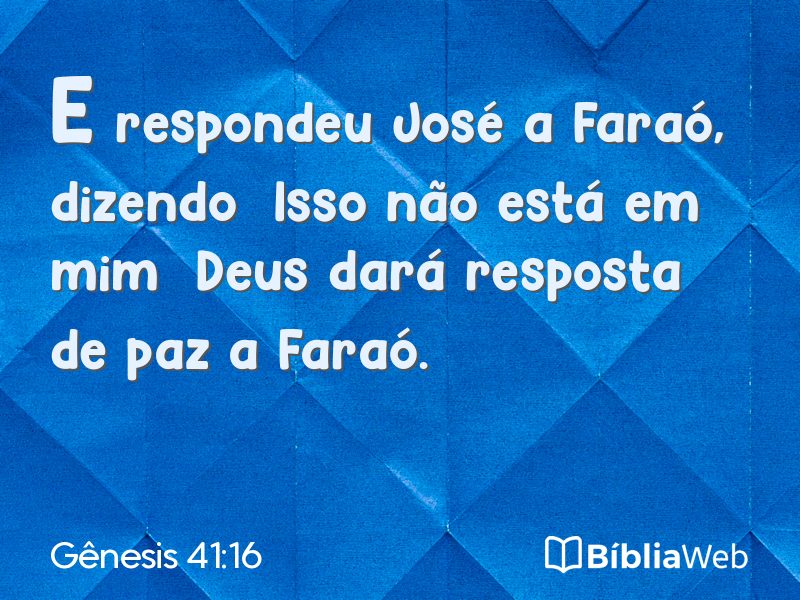Gênesis 41:16 em imagem para compartilhar