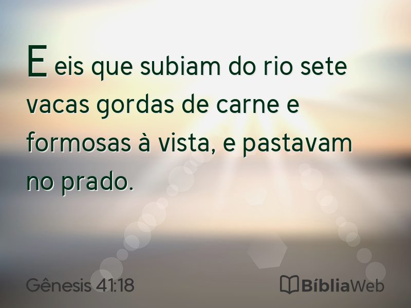 Gênesis 41:18 em imagem para compartilhar