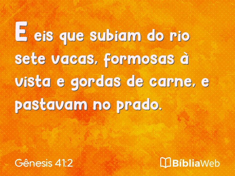 Gênesis 41:2 em imagem para compartilhar