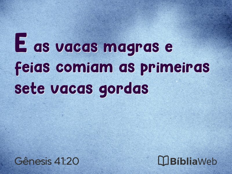Gênesis 41:20 em imagem para compartilhar