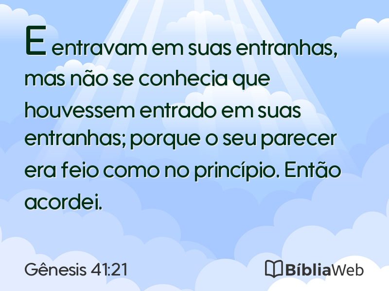 Gênesis 41:21 em imagem para compartilhar