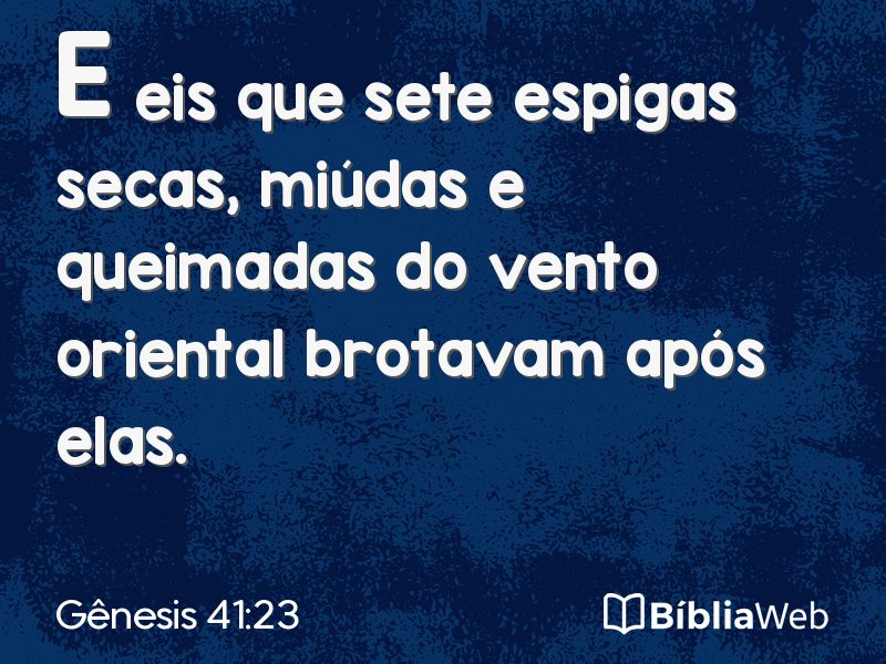Gênesis 41:23 em imagem para compartilhar