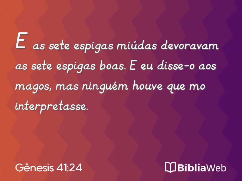 Gênesis 41:24 em imagem para compartilhar