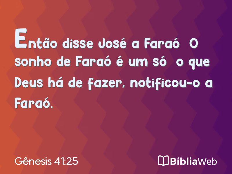 Gênesis 41:25 em imagem para compartilhar