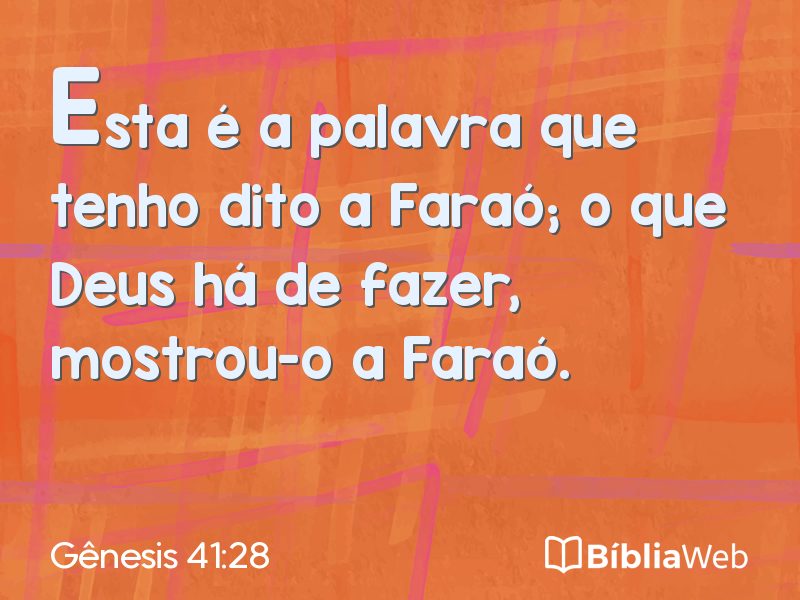 Gênesis 41:28 em imagem para compartilhar