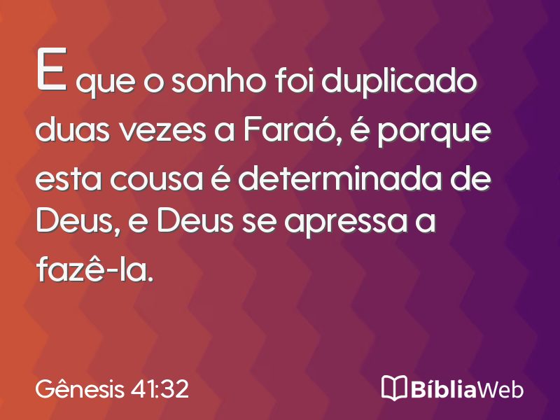 Gênesis 41:32 em imagem para compartilhar