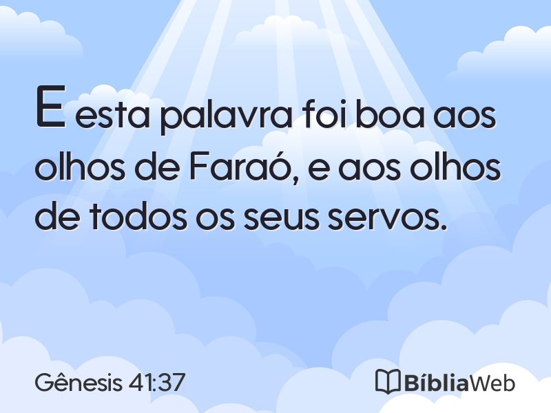 Gênesis 41:37 em imagem para compartilhar