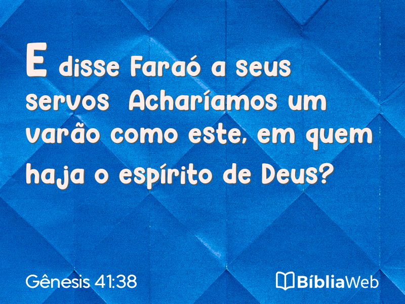Gênesis 41:38 em imagem para compartilhar