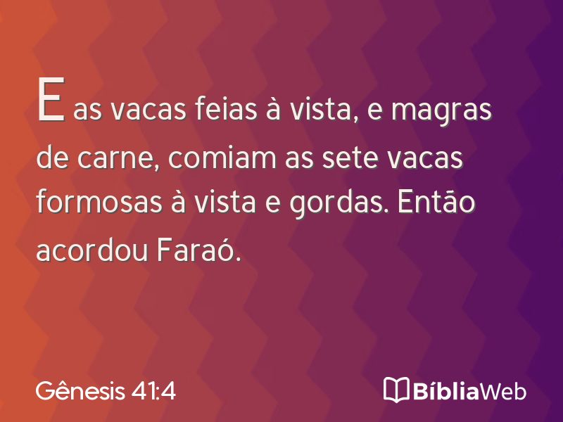 Gênesis 41:4 em imagem para compartilhar