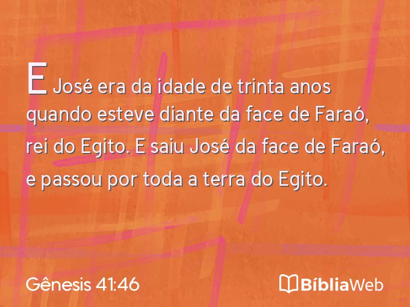 Gênesis 41:46 em imagem para compartilhar