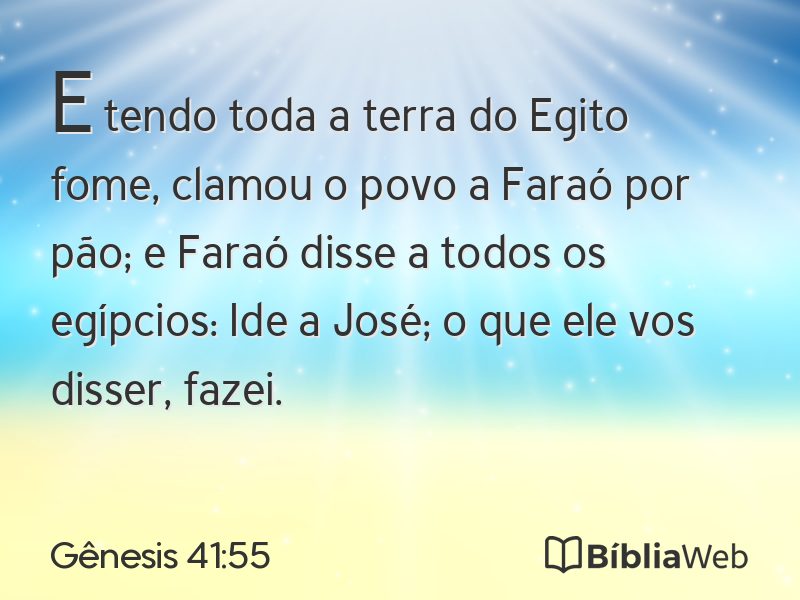 Gênesis 41:55 em imagem para compartilhar