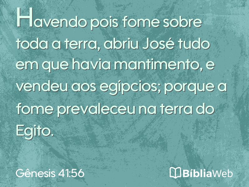 Gênesis 41:56 em imagem para compartilhar