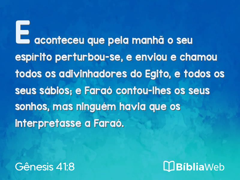 Gênesis 41:8 em imagem para compartilhar