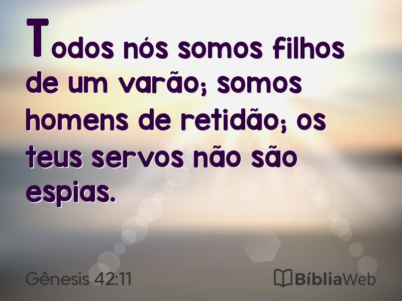 Gênesis 42:11 em imagem para compartilhar