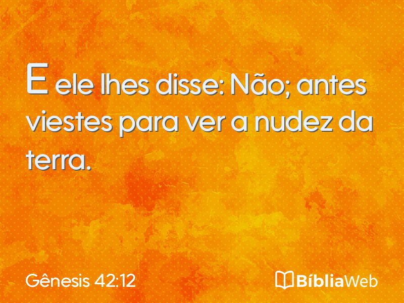 Gênesis 42:12 em imagem para compartilhar