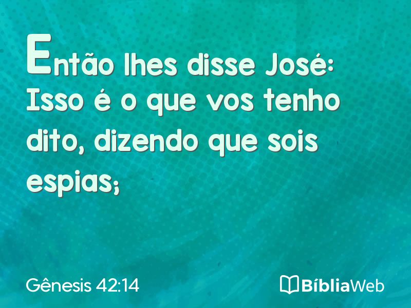 Gênesis 42:14 em imagem para compartilhar