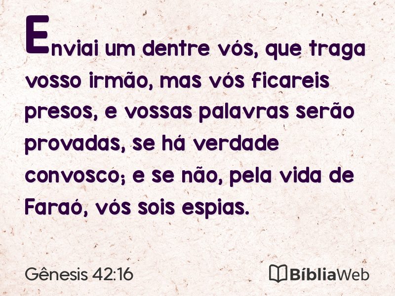 Gênesis 42:16 em imagem para compartilhar