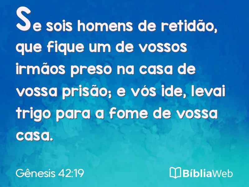Gênesis 42:19 em imagem para compartilhar