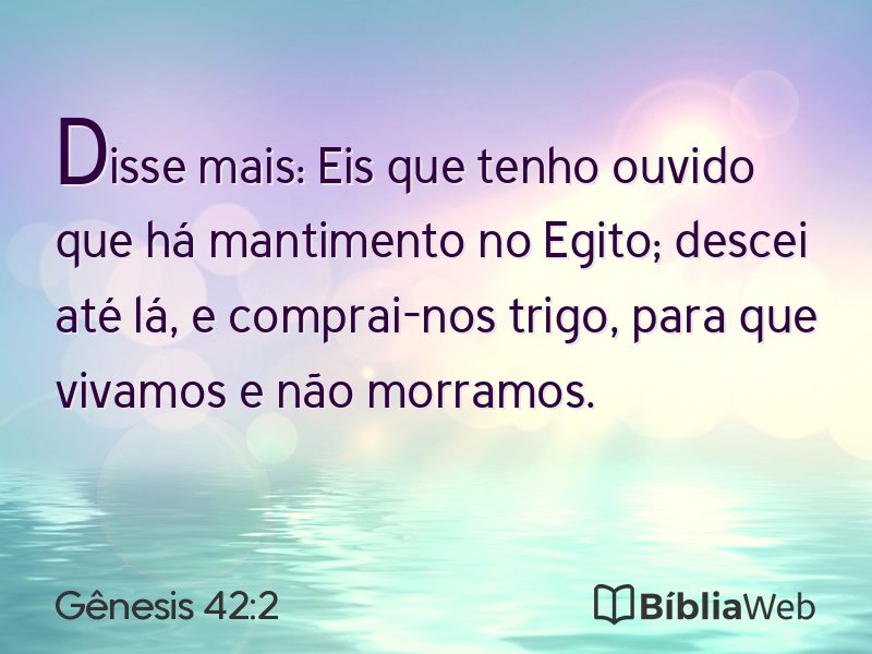 Gênesis 42:2 em imagem para compartilhar