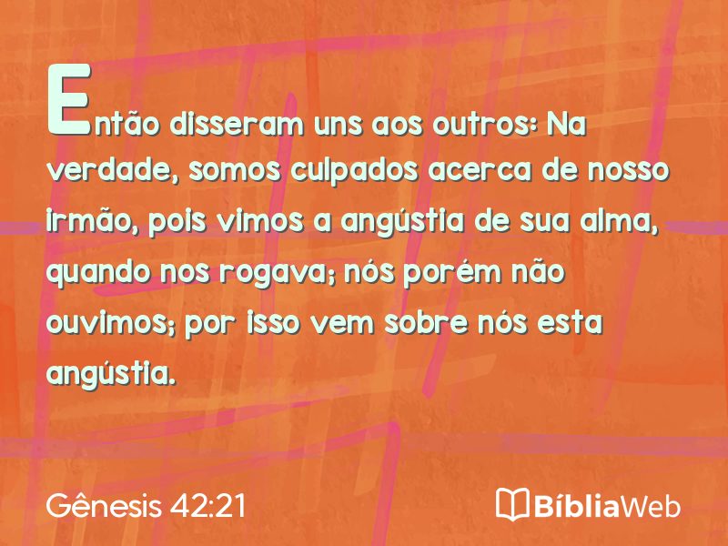 Gênesis 42:21 em imagem para compartilhar