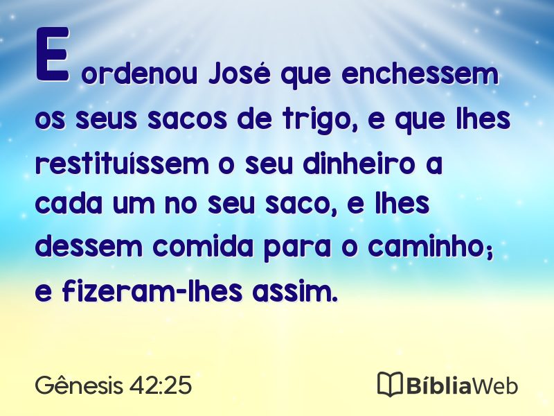 Gênesis 42:25 em imagem para compartilhar
