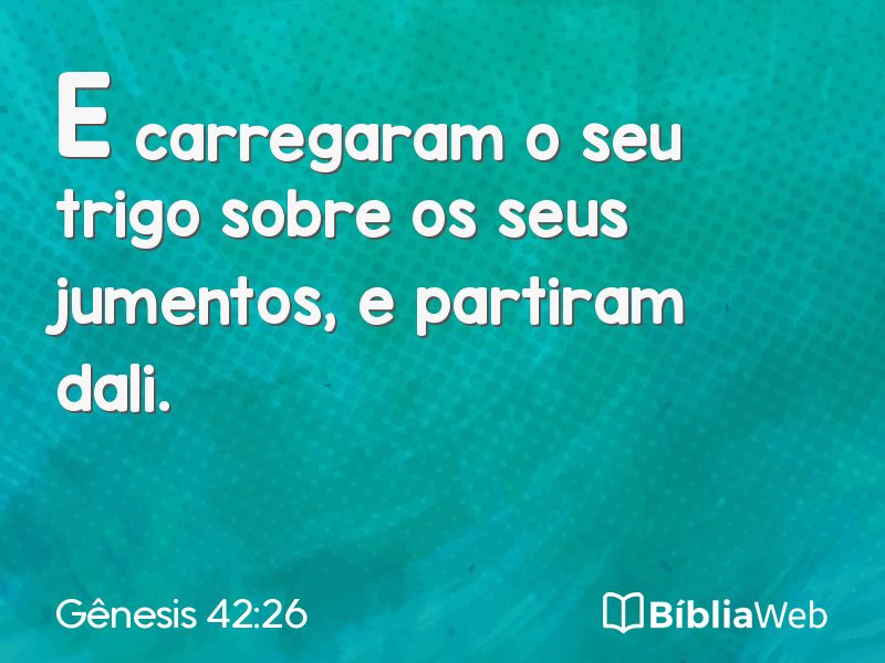 Gênesis 42:26 em imagem para compartilhar