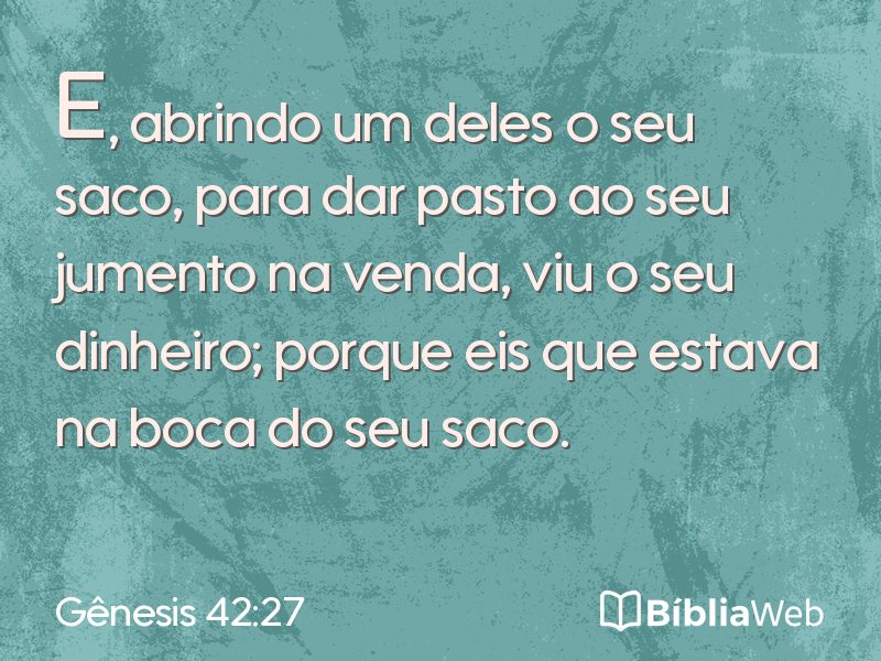Gênesis 42:27 em imagem para compartilhar
