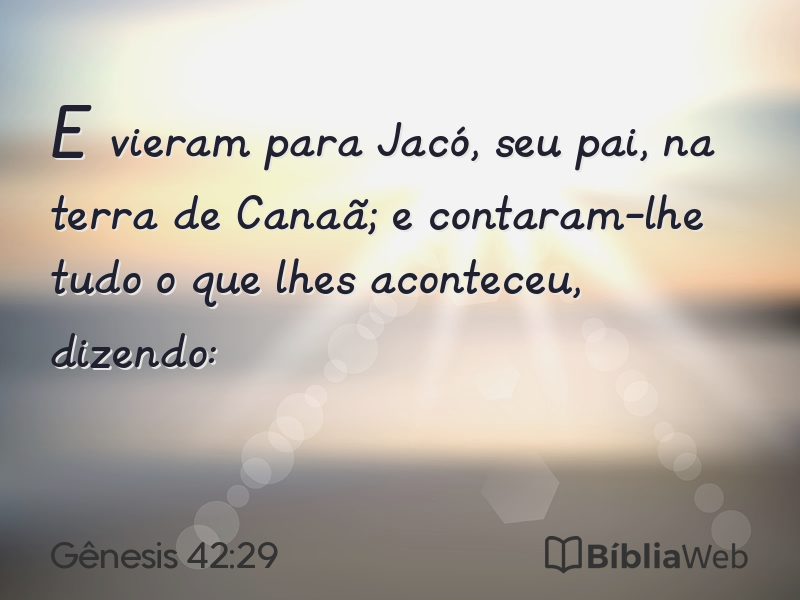 Gênesis 42:29 em imagem para compartilhar