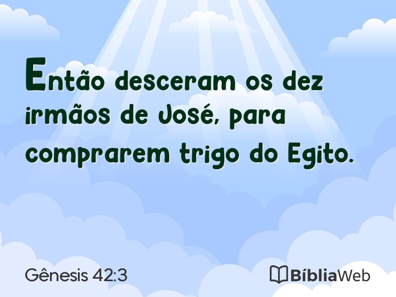 Gênesis 42:3 em imagem para compartilhar