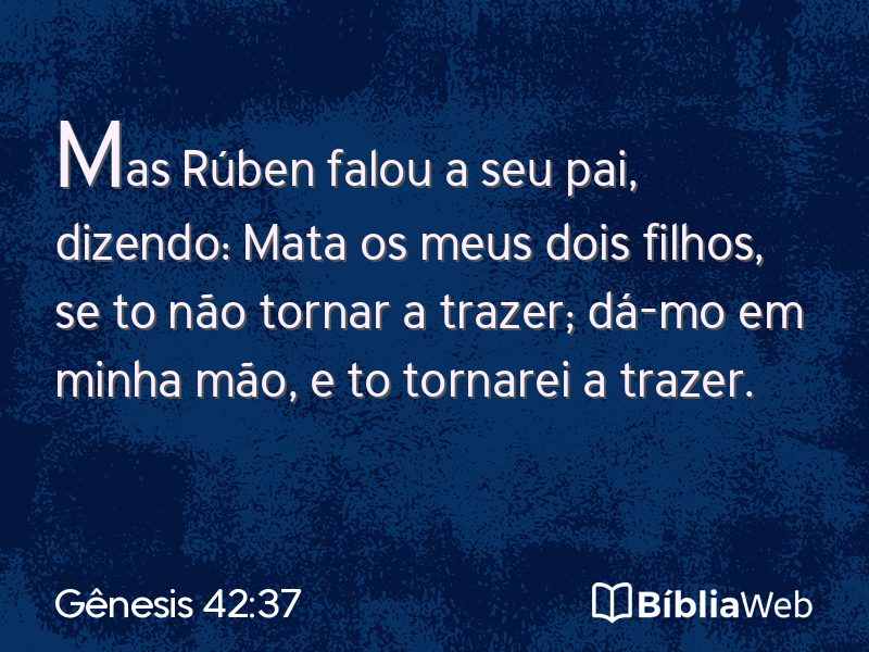 Gênesis 42:37 em imagem para compartilhar