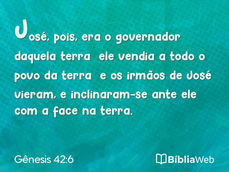 Gênesis 42:6 em imagem para compartilhar