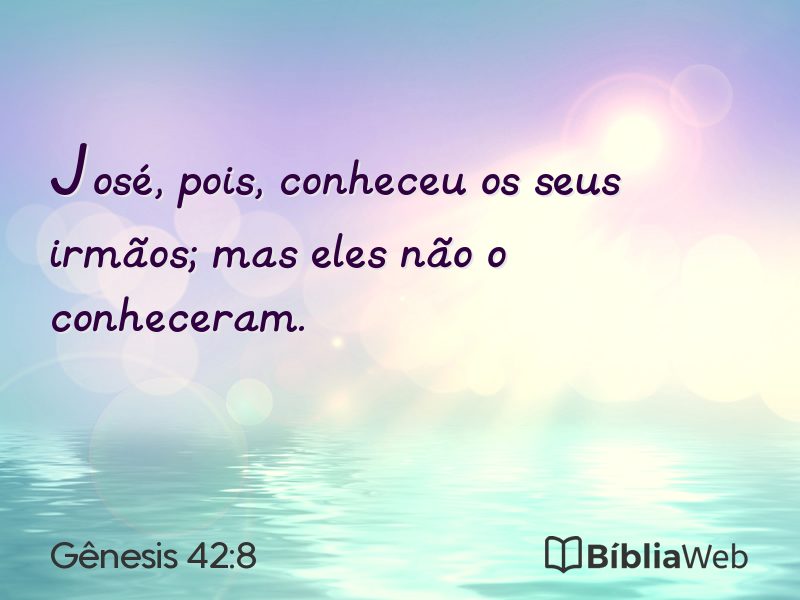 Gênesis 42:8 em imagem para compartilhar