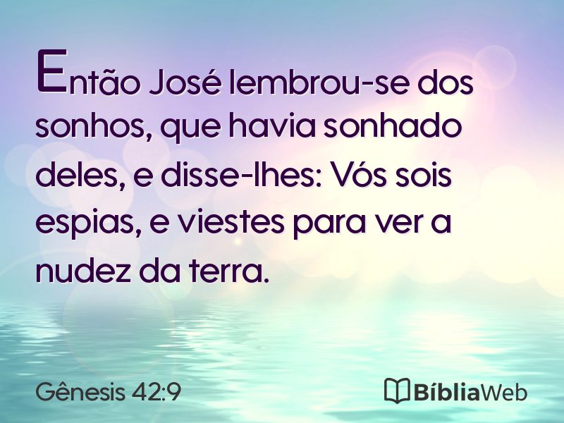 Gênesis 42:9 em imagem para compartilhar