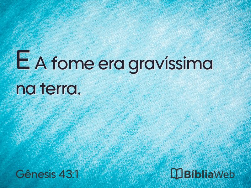 Gênesis 43:1 em imagem para compartilhar
