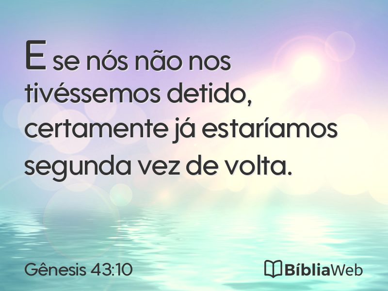 Gênesis 43:10 em imagem para compartilhar