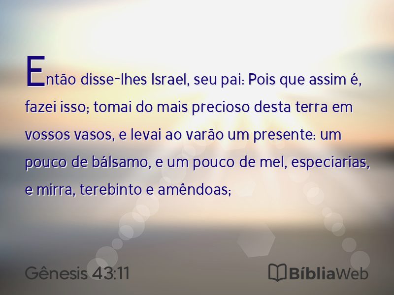 Gênesis 43:11 em imagem para compartilhar