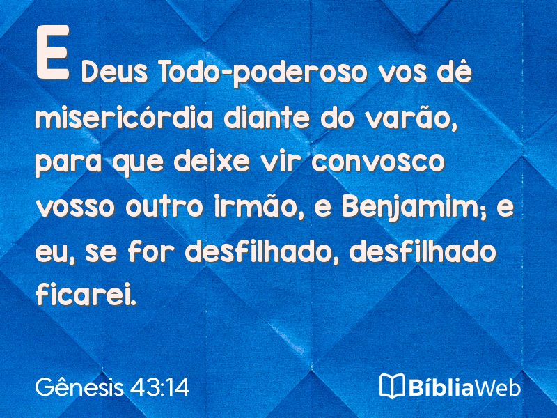 Gênesis 43:14 em imagem para compartilhar