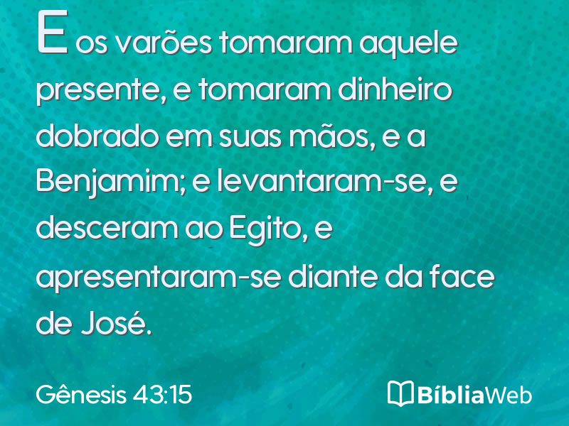 Gênesis 43:15 em imagem para compartilhar