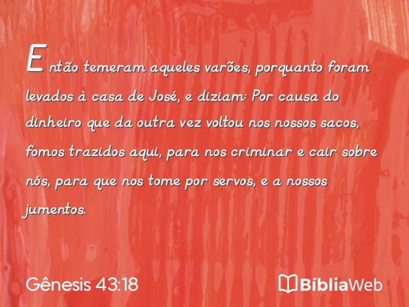 Gênesis 43:18 em imagem para compartilhar