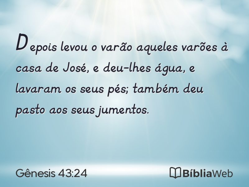 Gênesis 43:24 em imagem para compartilhar