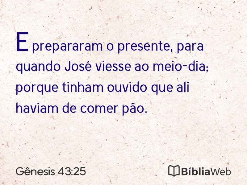 Gênesis 43:25 em imagem para compartilhar