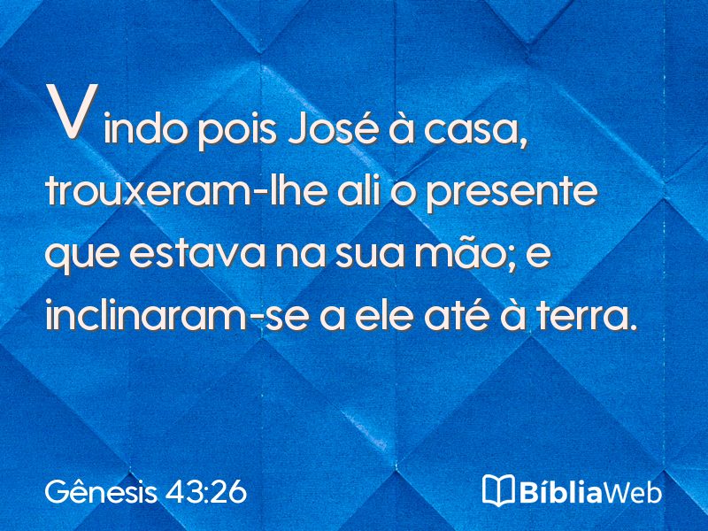 Gênesis 43:26 em imagem para compartilhar