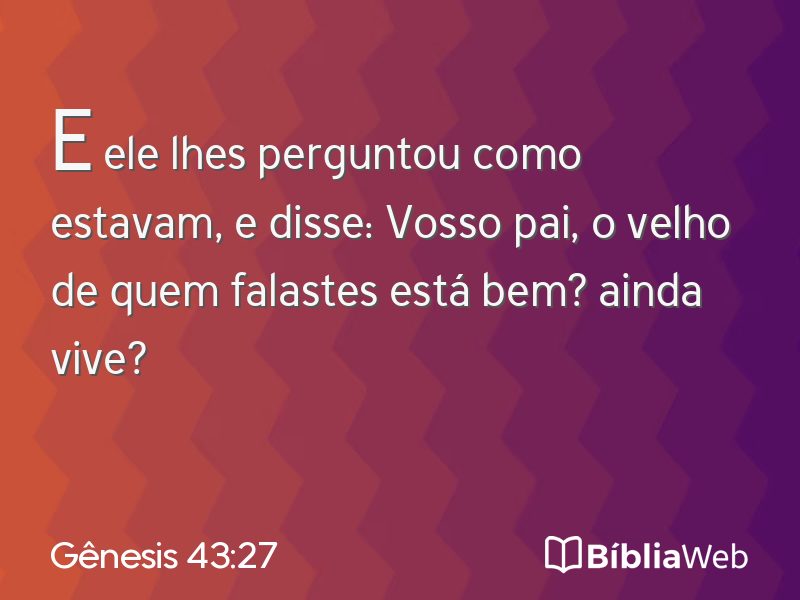 Gênesis 43:27 em imagem para compartilhar