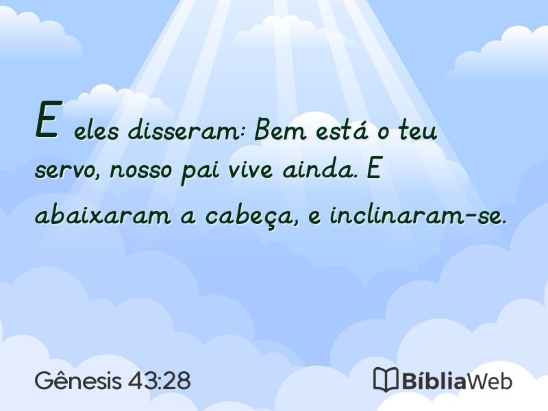 Gênesis 43:28 em imagem para compartilhar