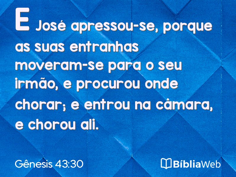 Gênesis 43:30 em imagem para compartilhar
